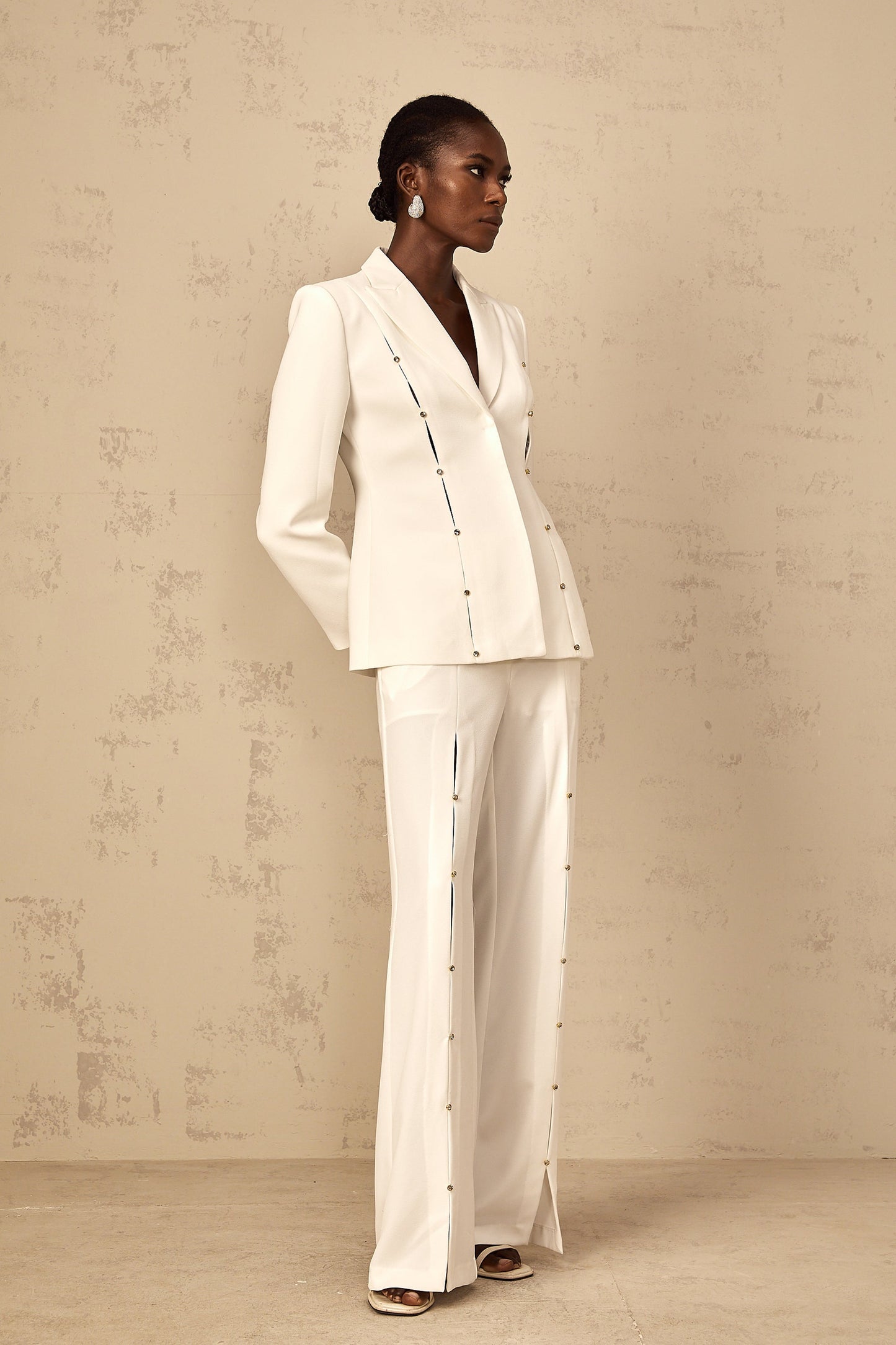 Frida Embellished Blazer & Trouser Pant Set