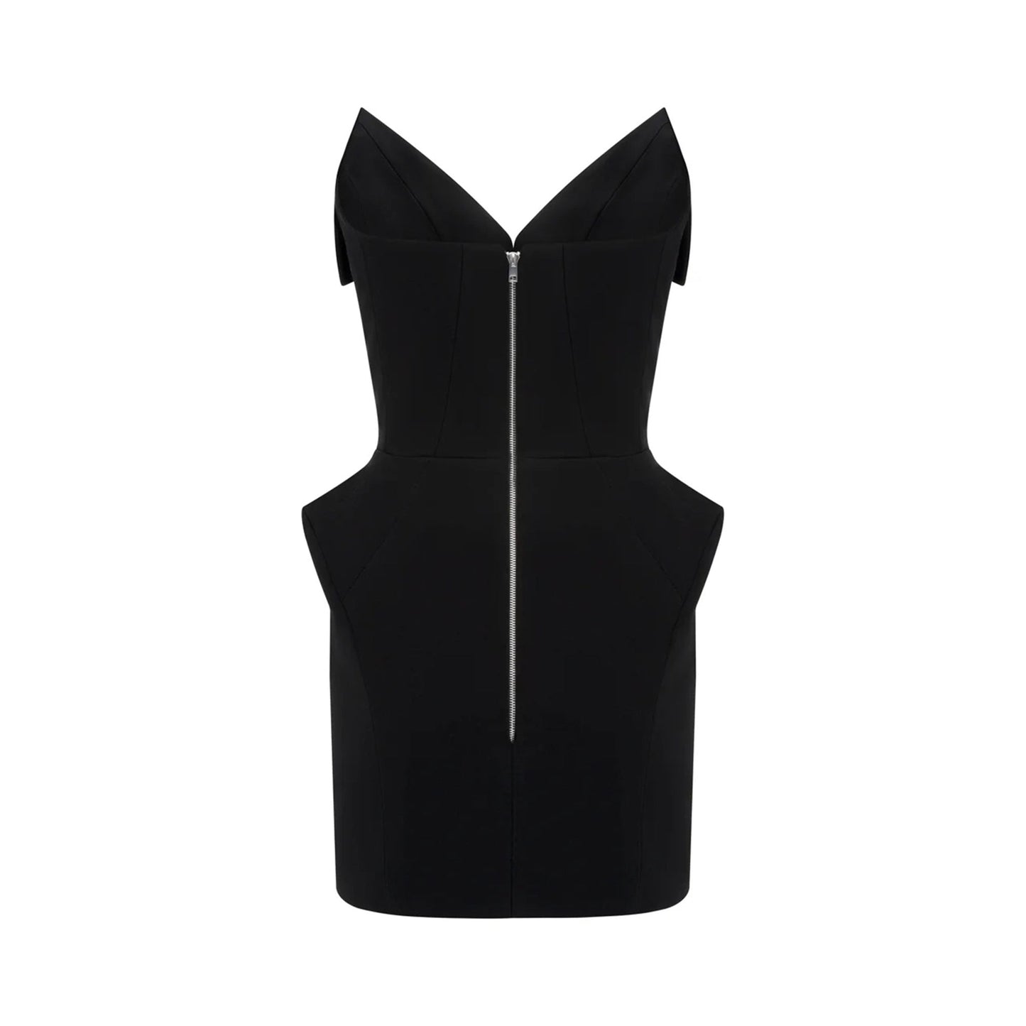 Alba Black Barrel Waist Corset Mini Dress
