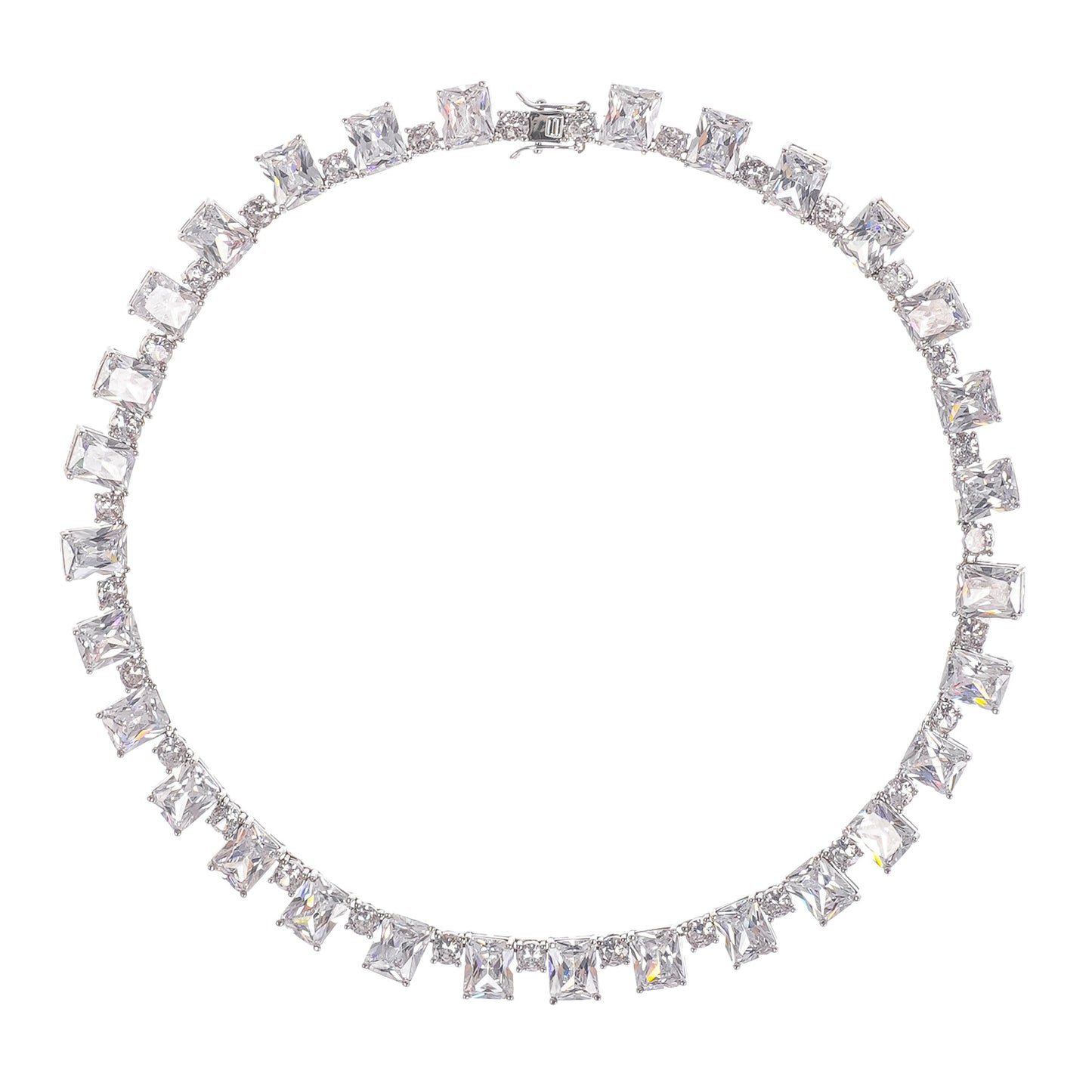 Mathilde Silver Tone Crystal Embellished Necklace