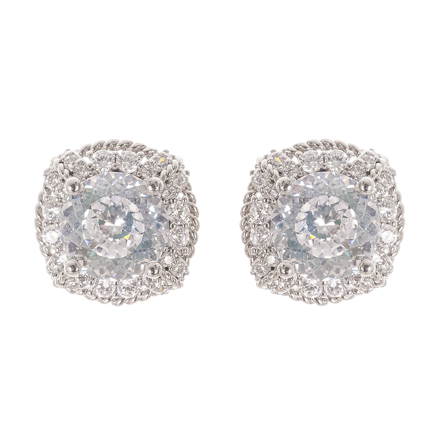 Blanche White Crystal Embellished Earrings