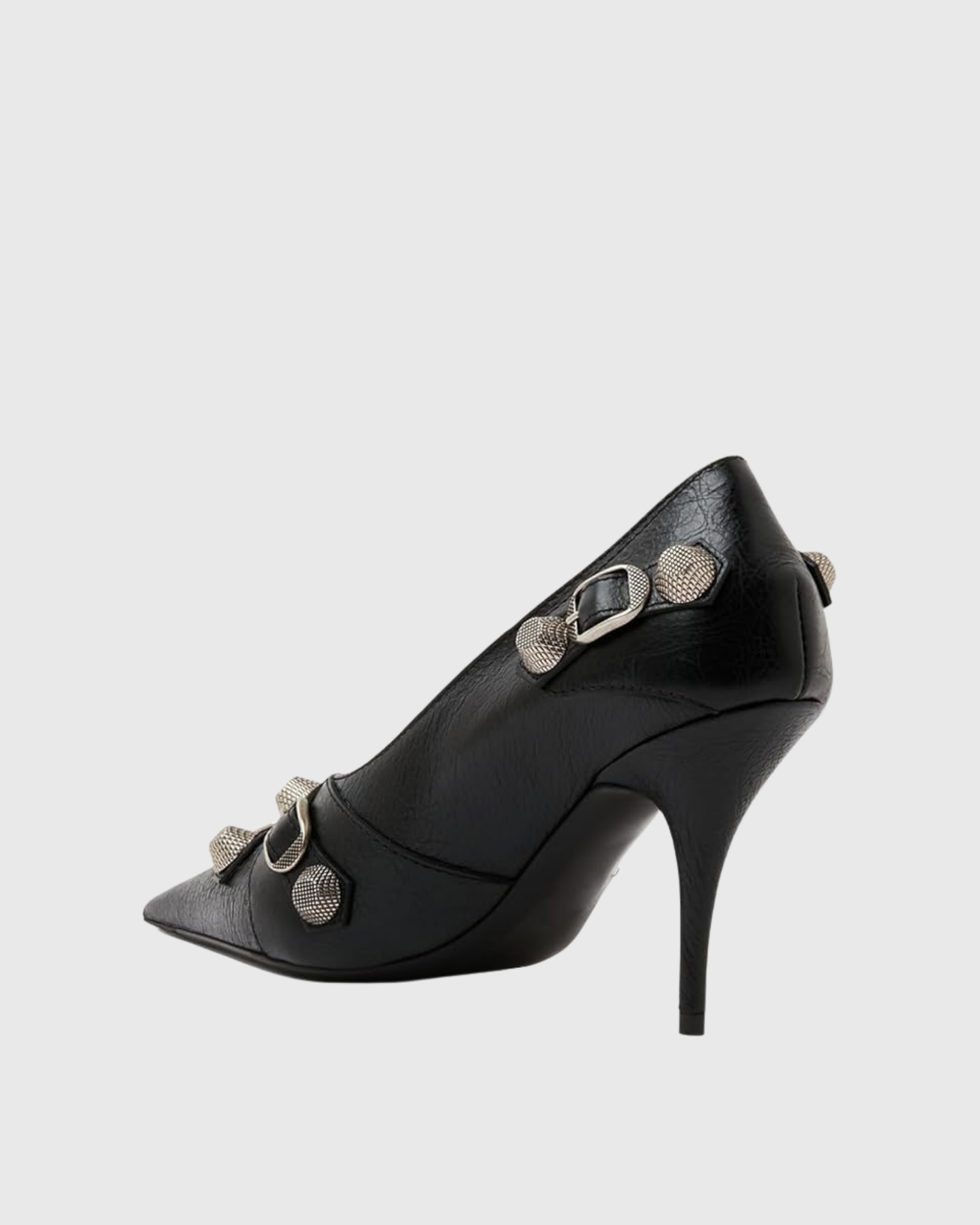 Afra Rivet Embellished Leather Pumps In Black