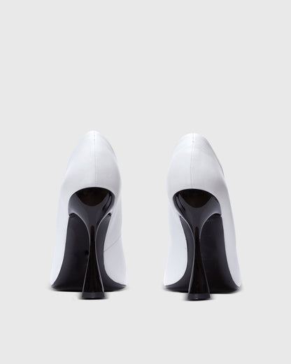 Berenice Flared Heel Leather Pumps