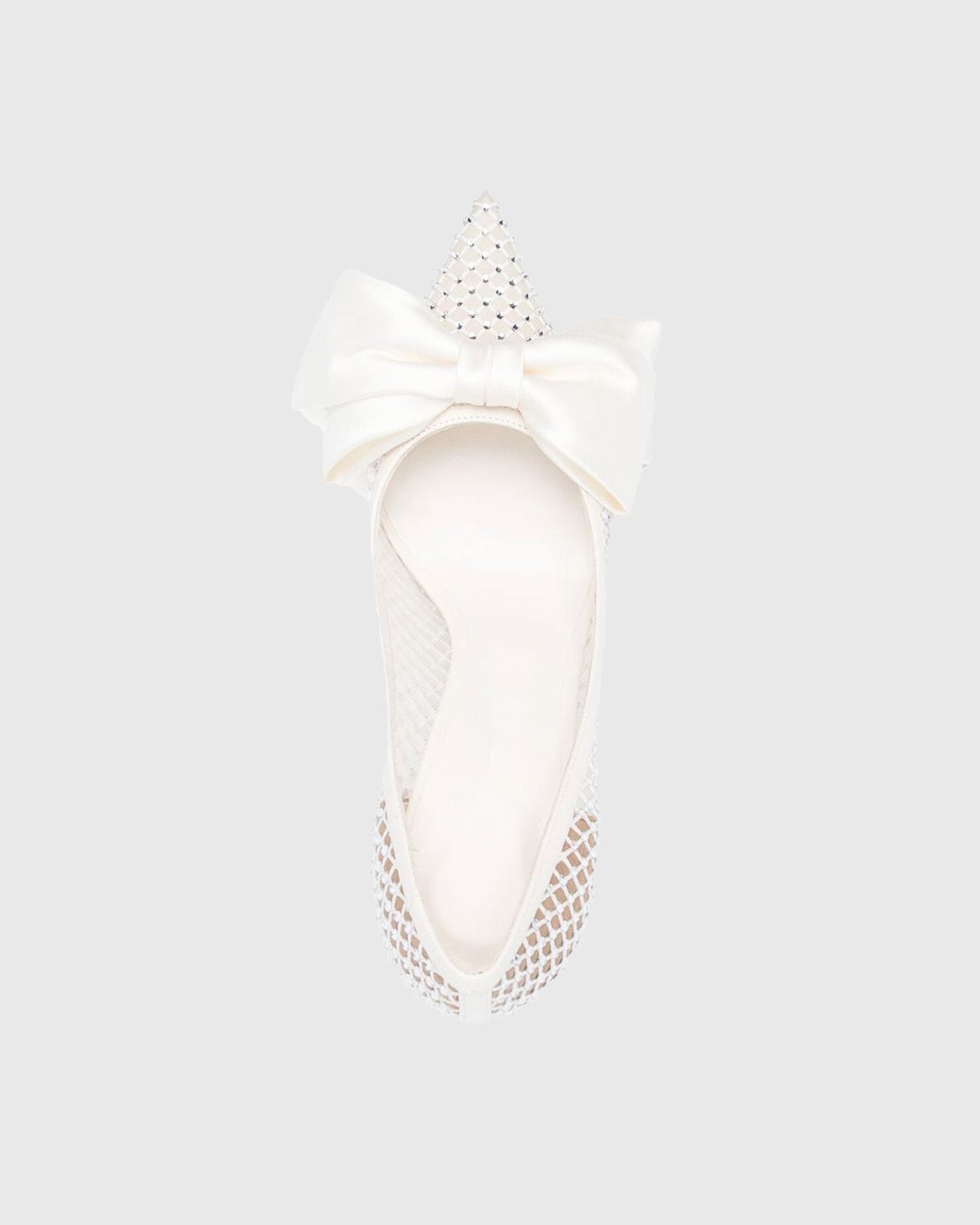 Betta Bow Embellished Mesh Pumps