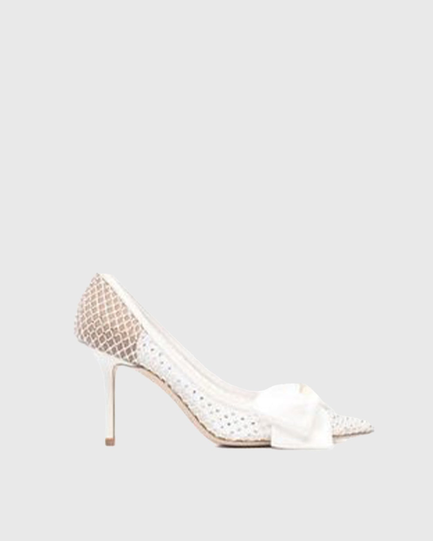 Betta Bow Embellished Mesh Pumps