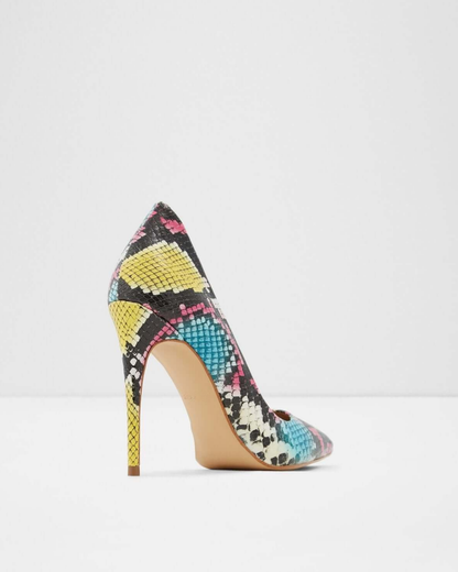 Bianka Snake Print Pumps In Multicolor