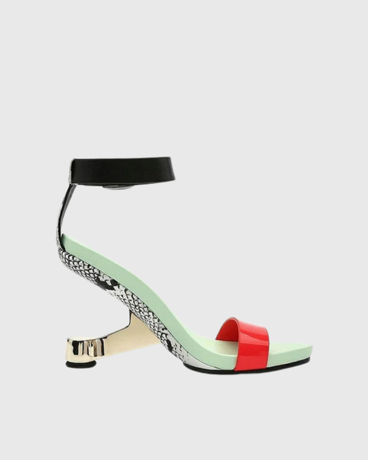 Carmen Alien Heel Strap Sandals In Multicolor