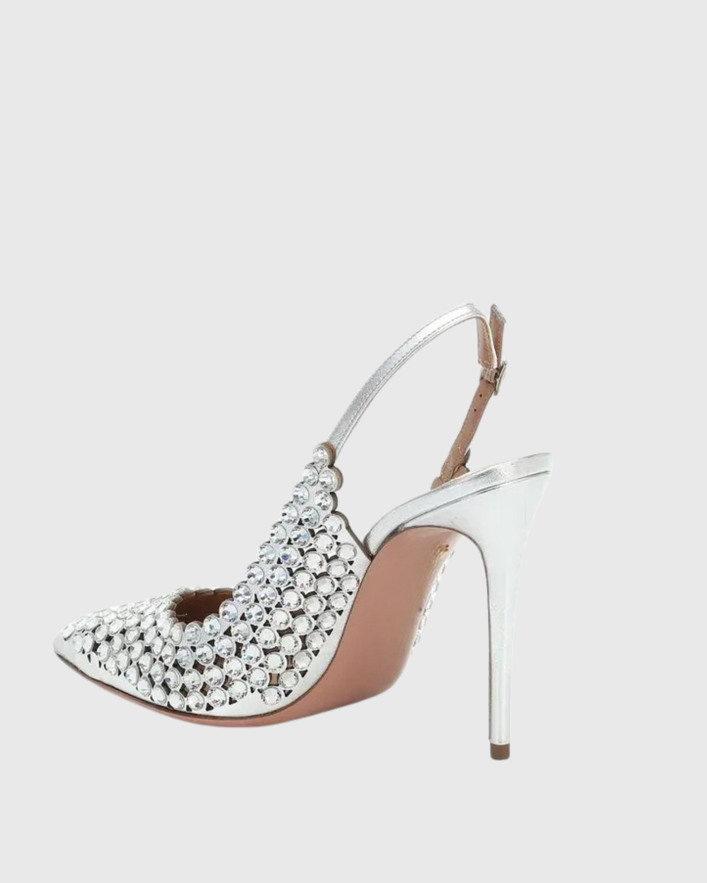 Carolina Diamond Slingback Pumps In Silver