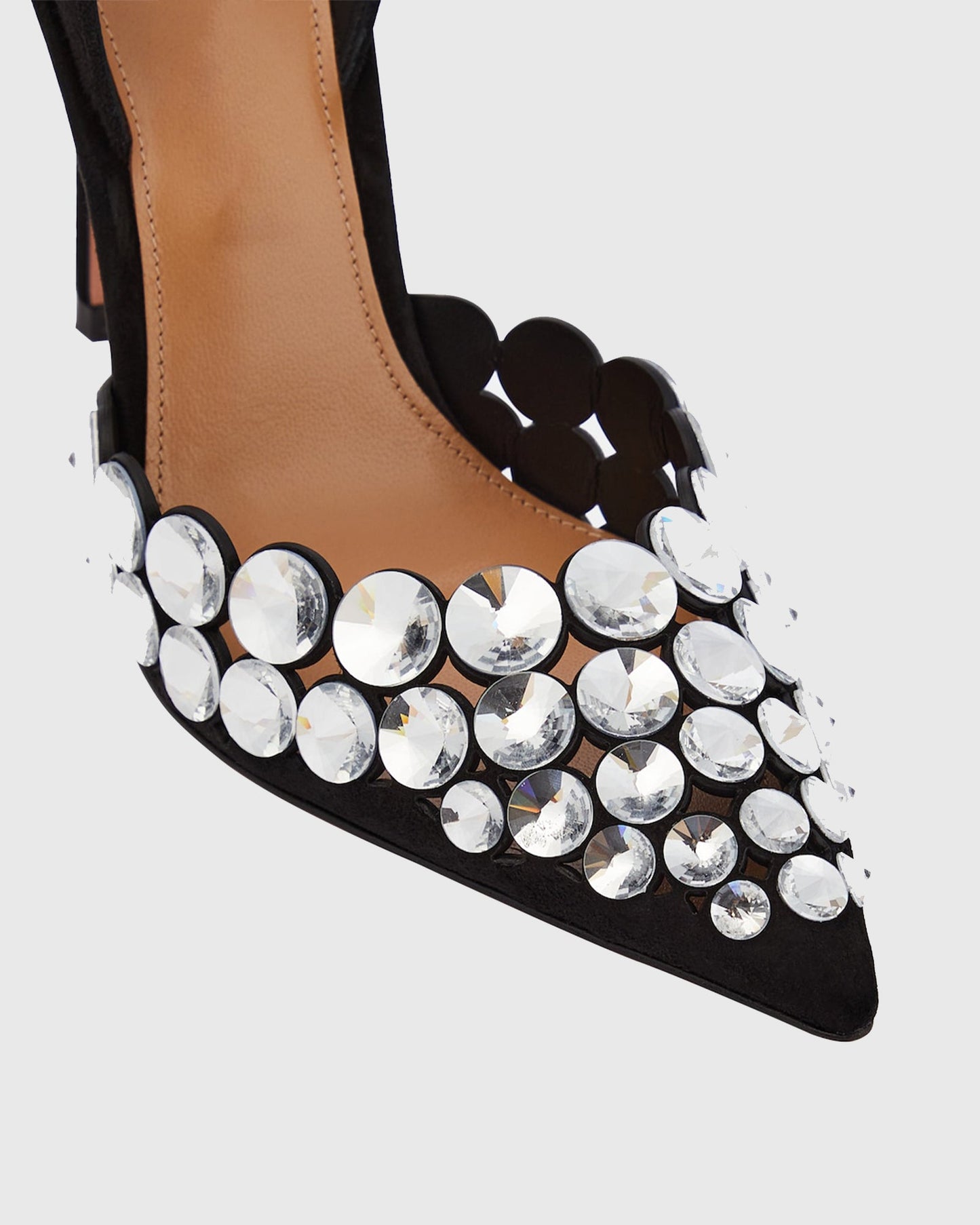 Carolina Rhinestone Slingback Pumps In Black
