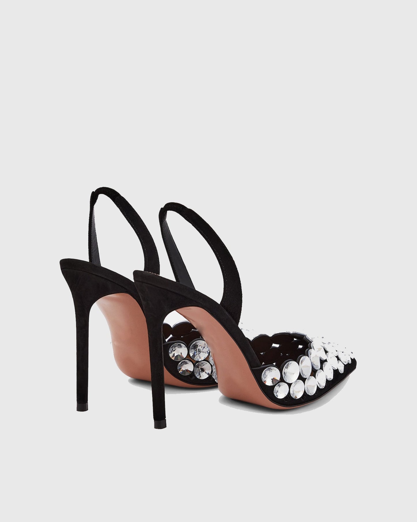 Carolina Rhinestone Slingback Pumps In Black