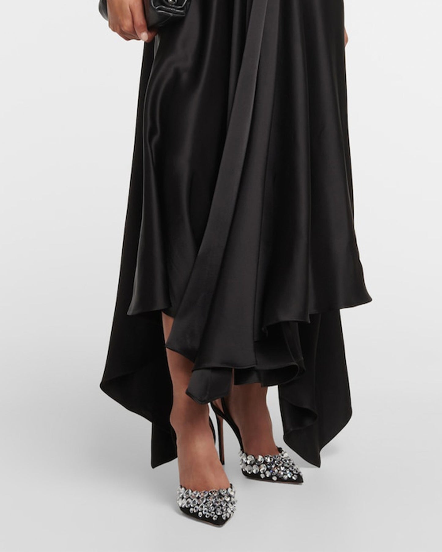 Carolina Rhinestone Slingback Pumps In Black