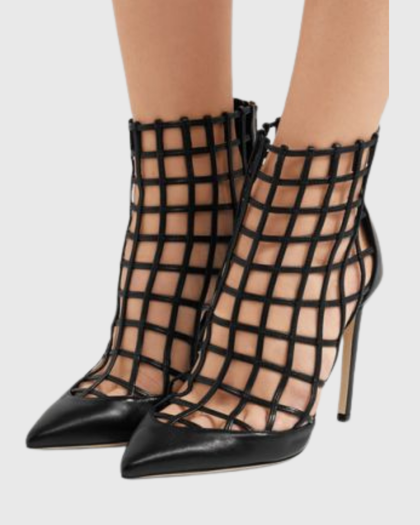 Cloe Cage Boots In Black