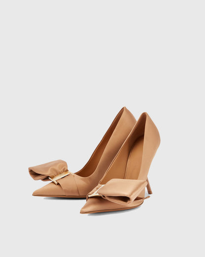 Concetta Bow Alien Heels In Apricot