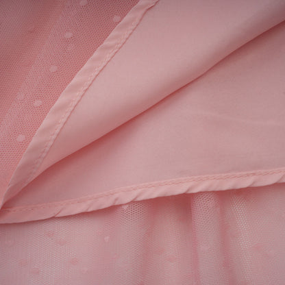 Aimée pink dot-detail ruffled tulle midi dress