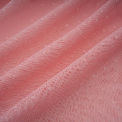Aimée pink dot-detail ruffled tulle midi dress