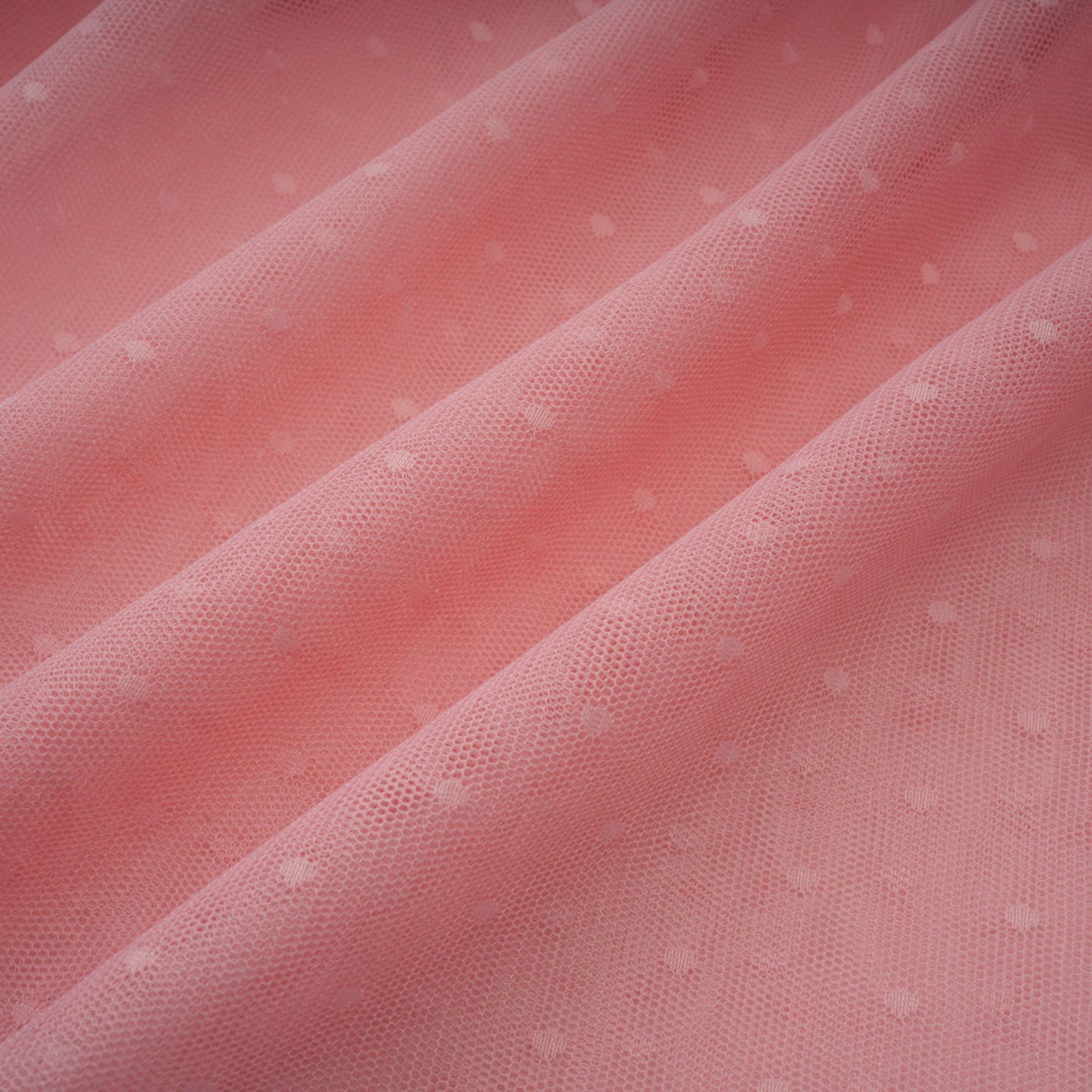 Aimée pink dot-detail ruffled tulle midi dress