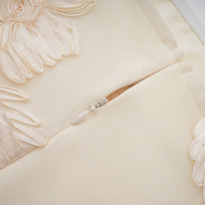 Melanie neutrals embroidered off-shoulder maxi dress