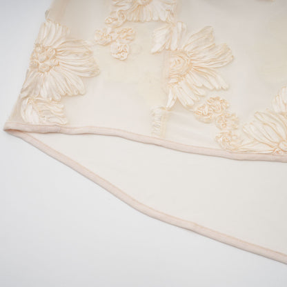 Melanie neutrals embroidered off-shoulder maxi dress