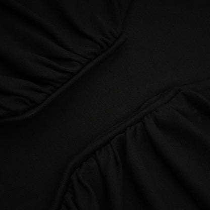 Anaïs Black Open-Front Gathered Top