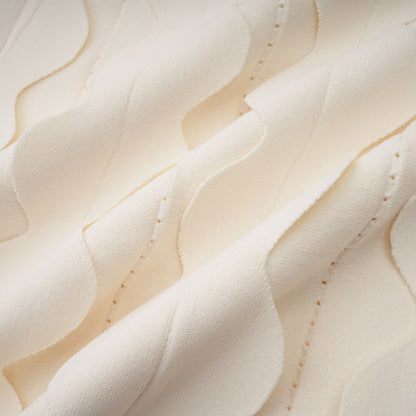 Axelle white wavy-detail sleeveless mini dress
