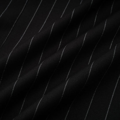 Stefania black striped open-back blazer