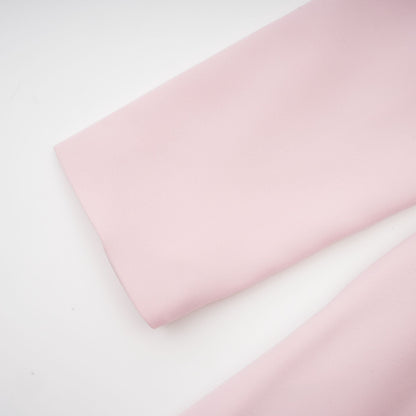 Elise pink bow-detail split-neck midi dress