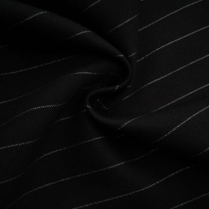 Stefania black striped open-back blazer