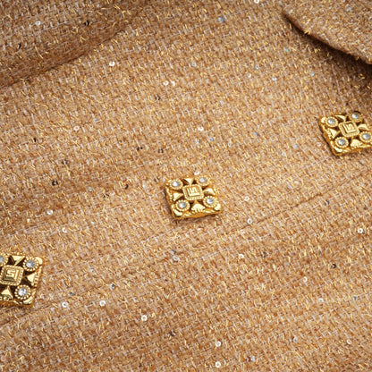 Morgane tweed long-sleeve mini dress
