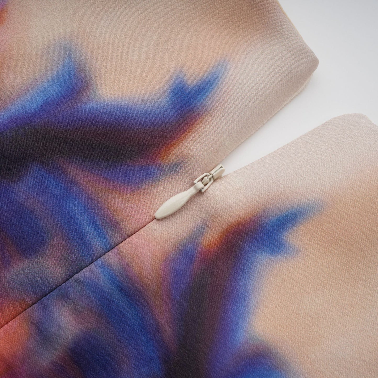 Urbaine smudged graffiti-print silk midi dress