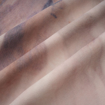 Urbaine smudged graffiti-print silk midi dress