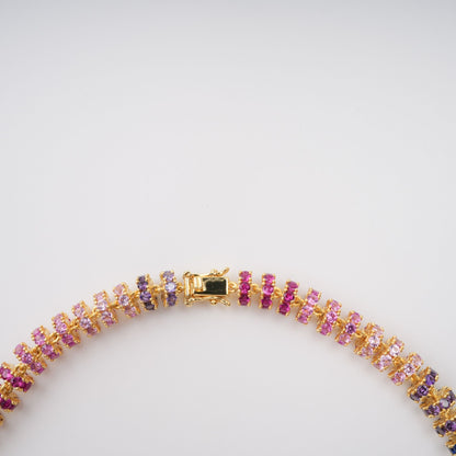Sandrine Gold Tone Crystal Embellished Necklace