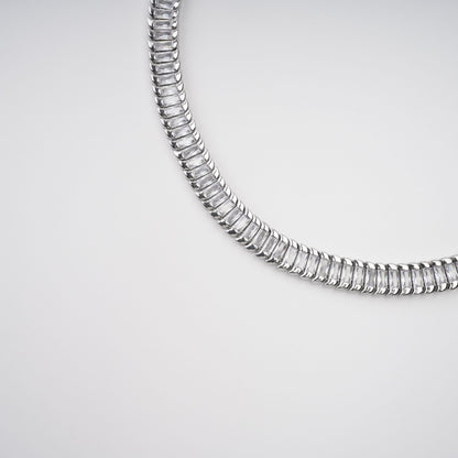Albane Sliver Tone Crystal-Embellished Necklace