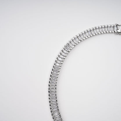 Albane Sliver Tone Crystal-Embellished Necklace