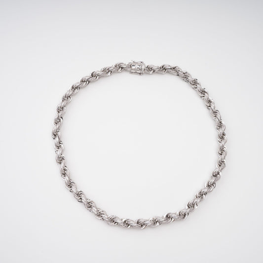 Aventin Silver Tone Cable Link Crystal Embellished Necklace