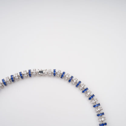 Sandrine Blue Crystal-Embellished Necklace