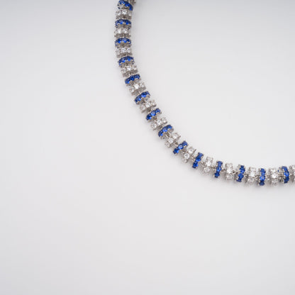 Sandrine Blue Crystal-Embellished Necklace
