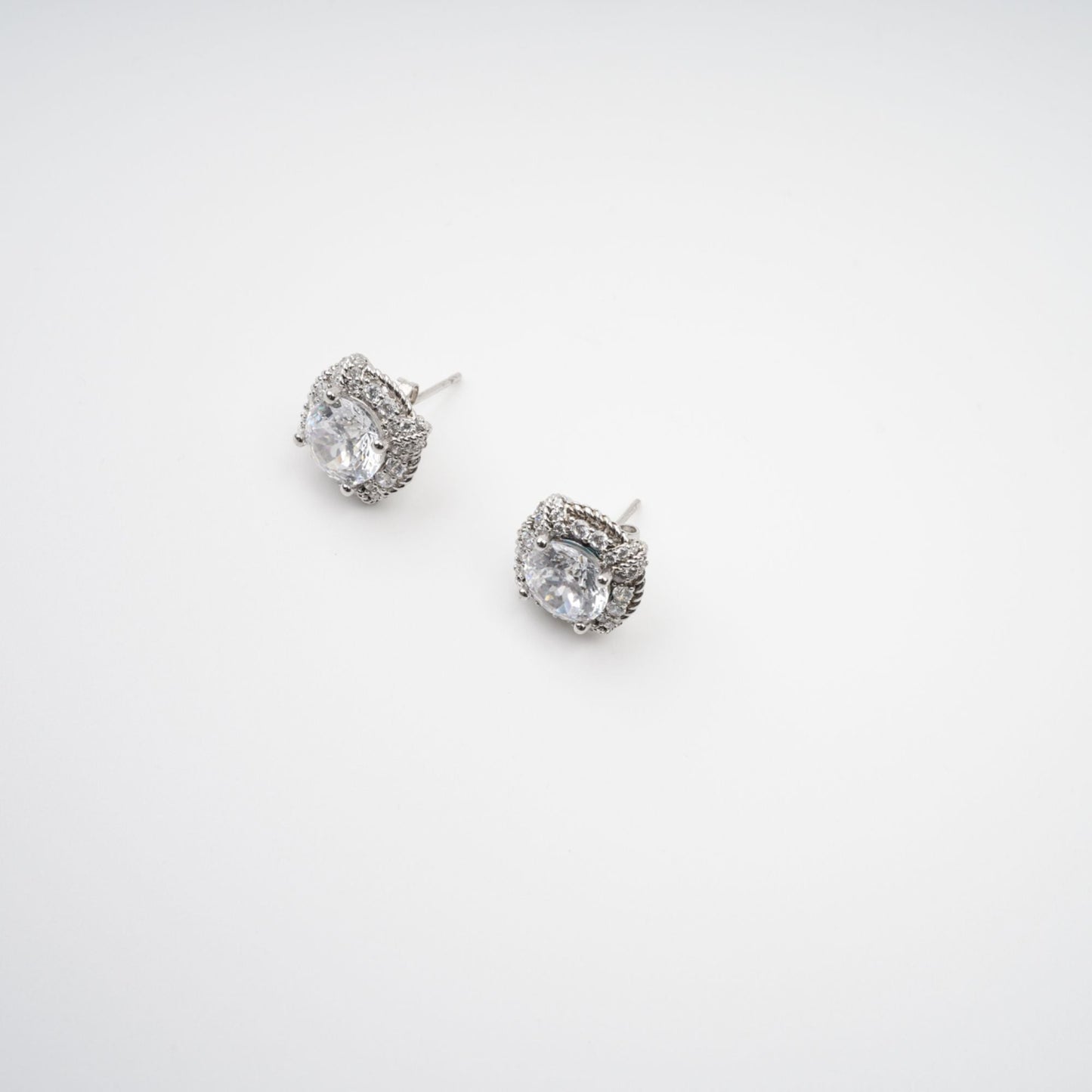 Blanche White Crystal Embellished Earrings