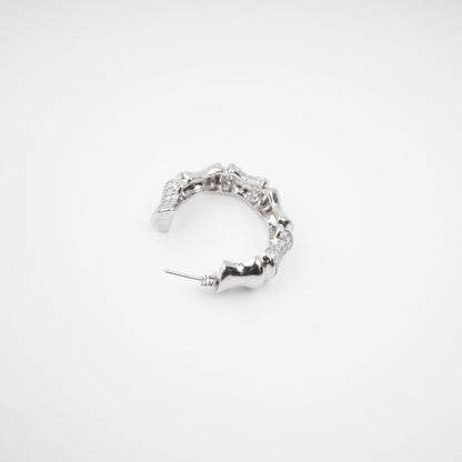Léa Silver Tone Crystal Embellished Earrings