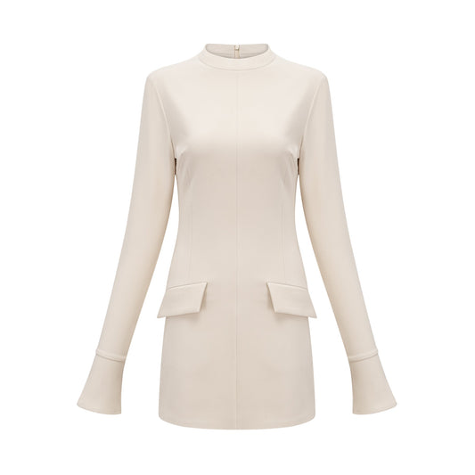Chloé cream-white fitted mini dress