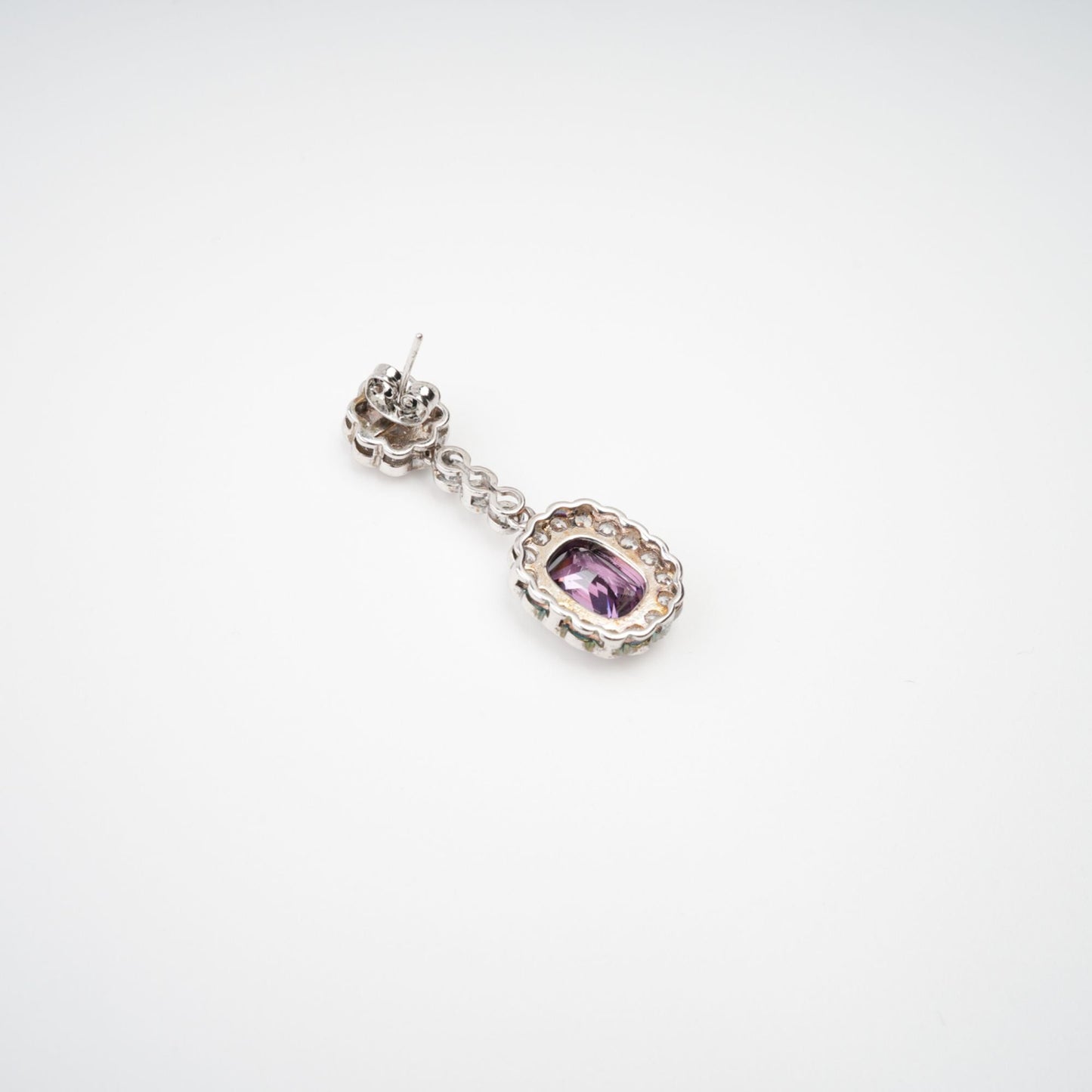 Clémence Purple Crystal Embellished Earrings