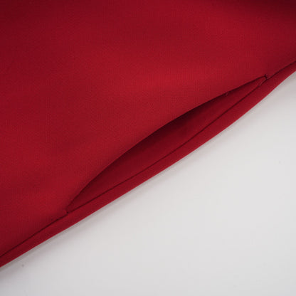 Colette red pleated blouse & skirt matching set