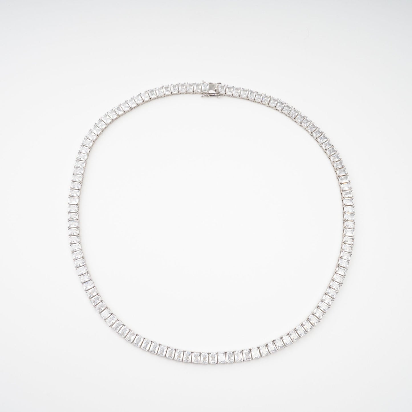Florence Silver Tone Crystal Embellished Necklace