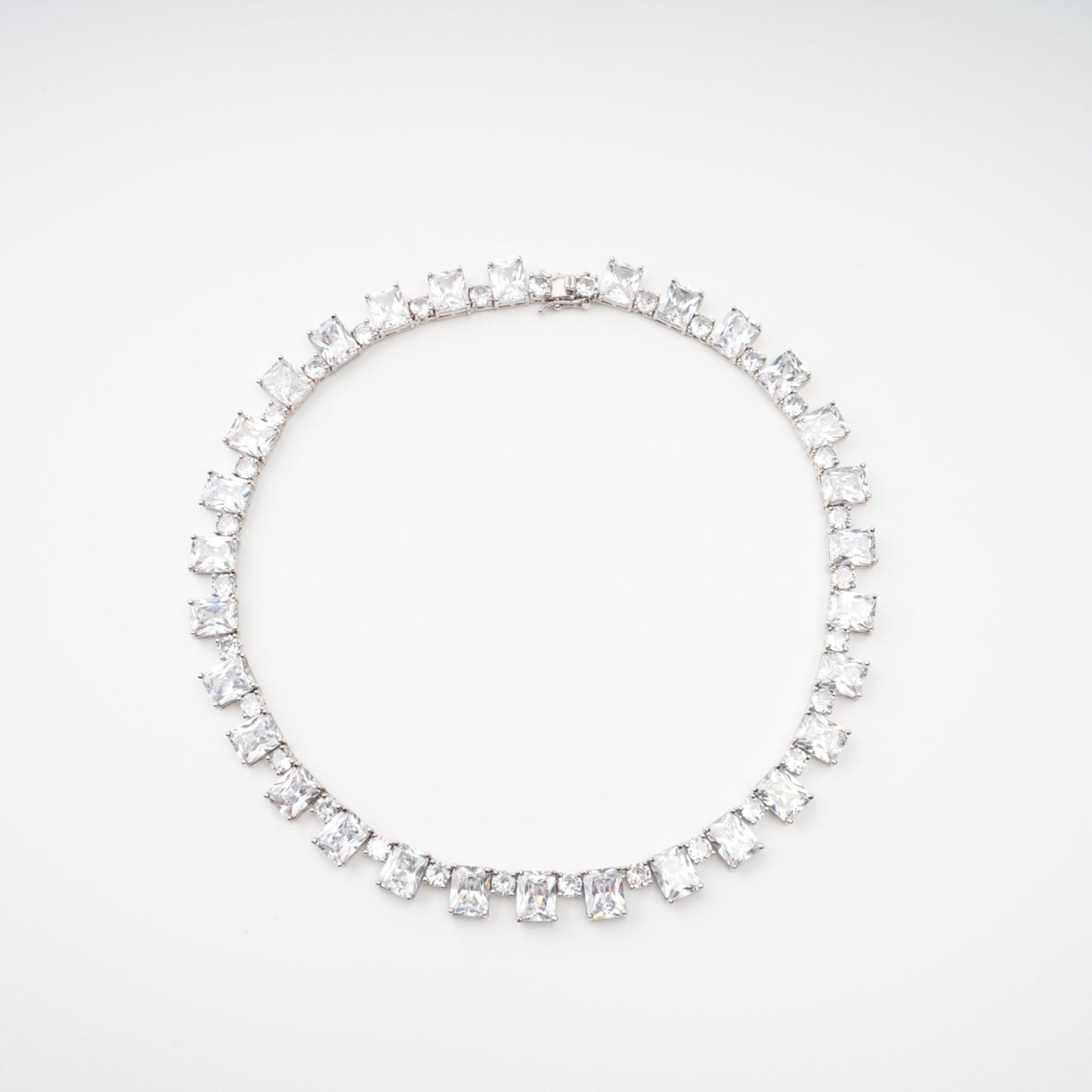 Mathilde Silver Tone Crystal Embellished Necklace