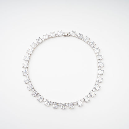 Mathilde Silver Tone Crystal Embellished Necklace