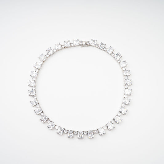 Mathilde Silver Tone Crystal Embellished Necklace