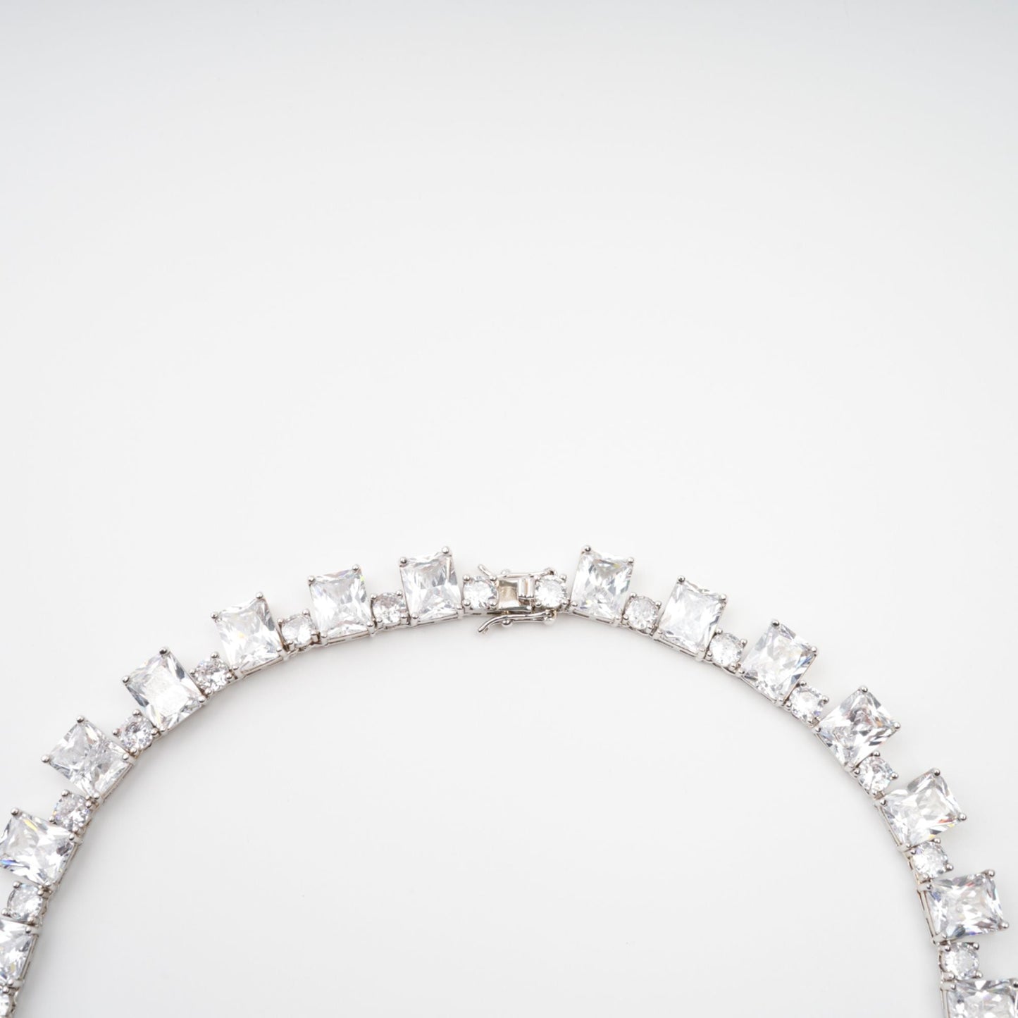 Mathilde Silver Tone Crystal Embellished Necklace
