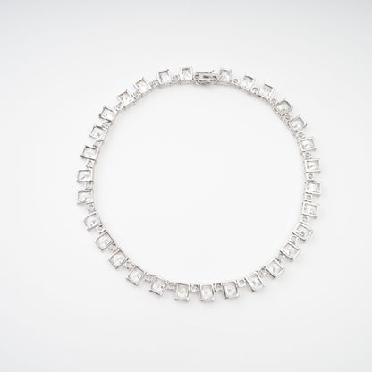 Mathilde Silver Tone Crystal Embellished Necklace