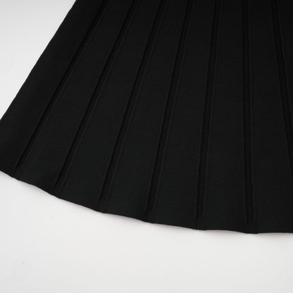 Justine black off-shoulder bow knit mini dress