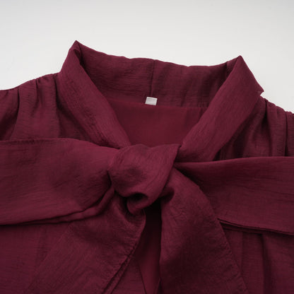 Élodie tiered flared mini dress in Red