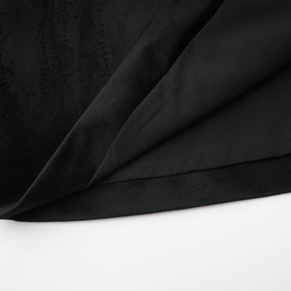 Émilie black crystal-embellished velvet mini dress