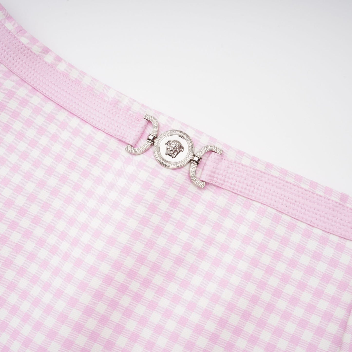 Sandrine gingham-check top & skirt matching set